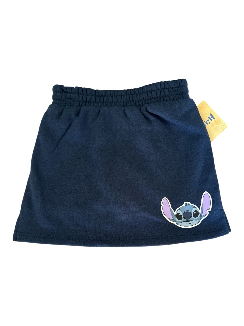 Disney Stitch Girls Skort Size XS 4/5 NWT Navy Blue French Terry Fleece